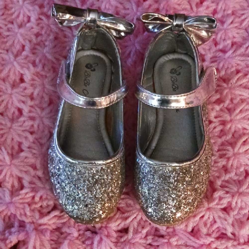 Sparkly Silver Kids Shoes